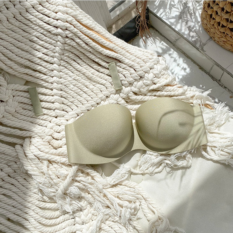 Sutiã Bustiê Costas Silicone Push Up