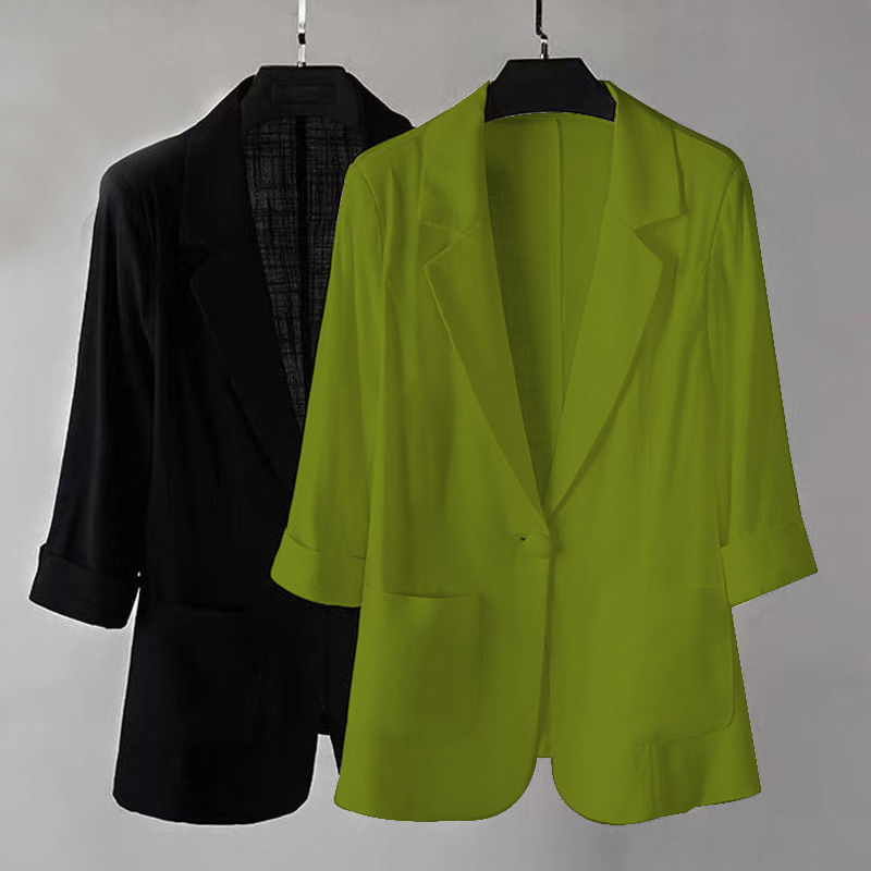 Blazer de Verão Candy Colors Manga 3/4
