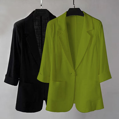 Blazer de Verão Candy Colors Manga 3/4