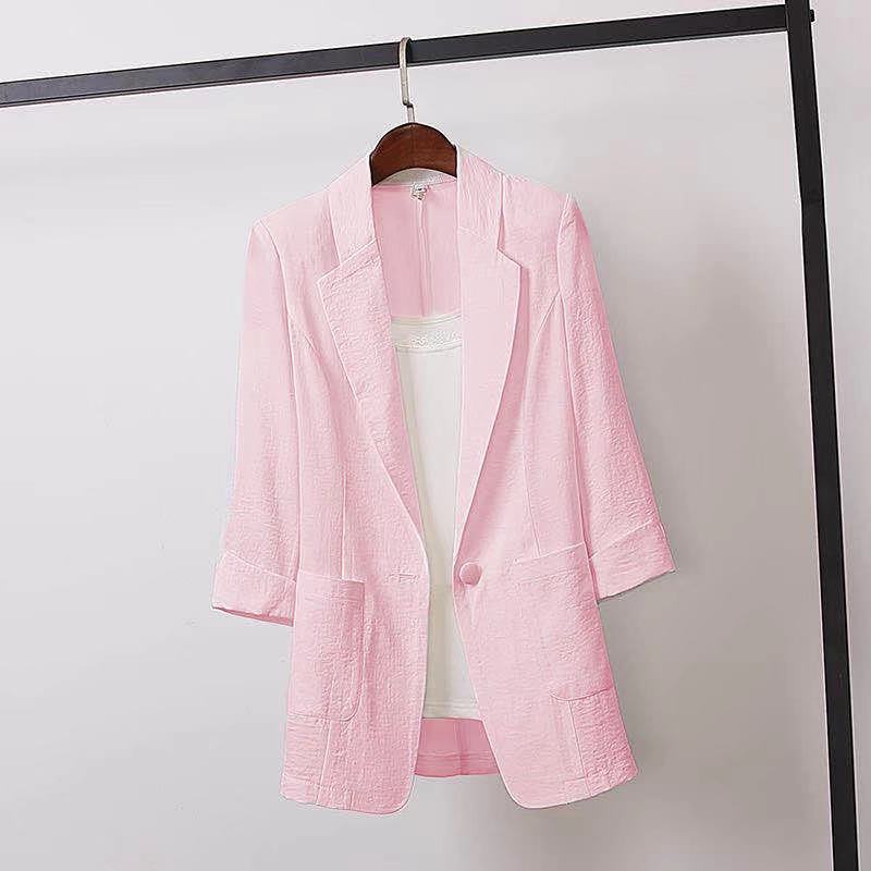 Blazer de Verão Candy Colors Manga 3/4
