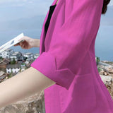 Blazer de Verão Candy Colors Manga 3/4