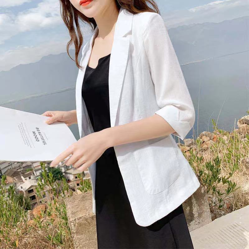 Blazer de Verão Candy Colors Manga 3/4