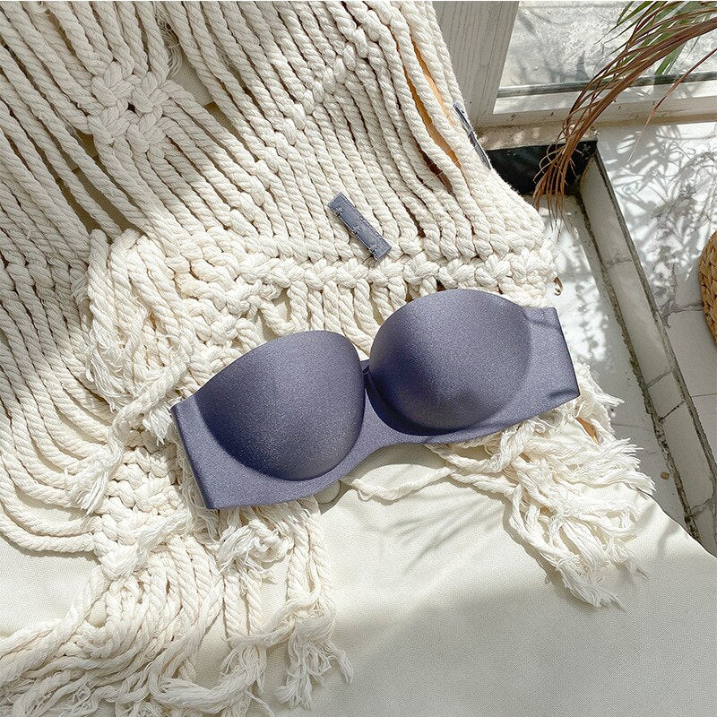 Sutiã Bustiê Costas Silicone Push Up