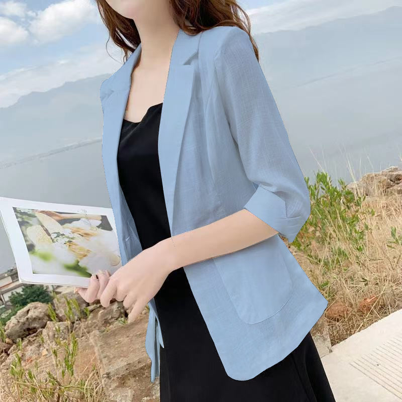 Blazer de Verão Candy Colors Manga 3/4