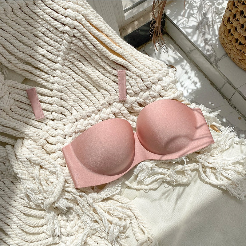 Sutiã Bustiê Costas Silicone Push Up