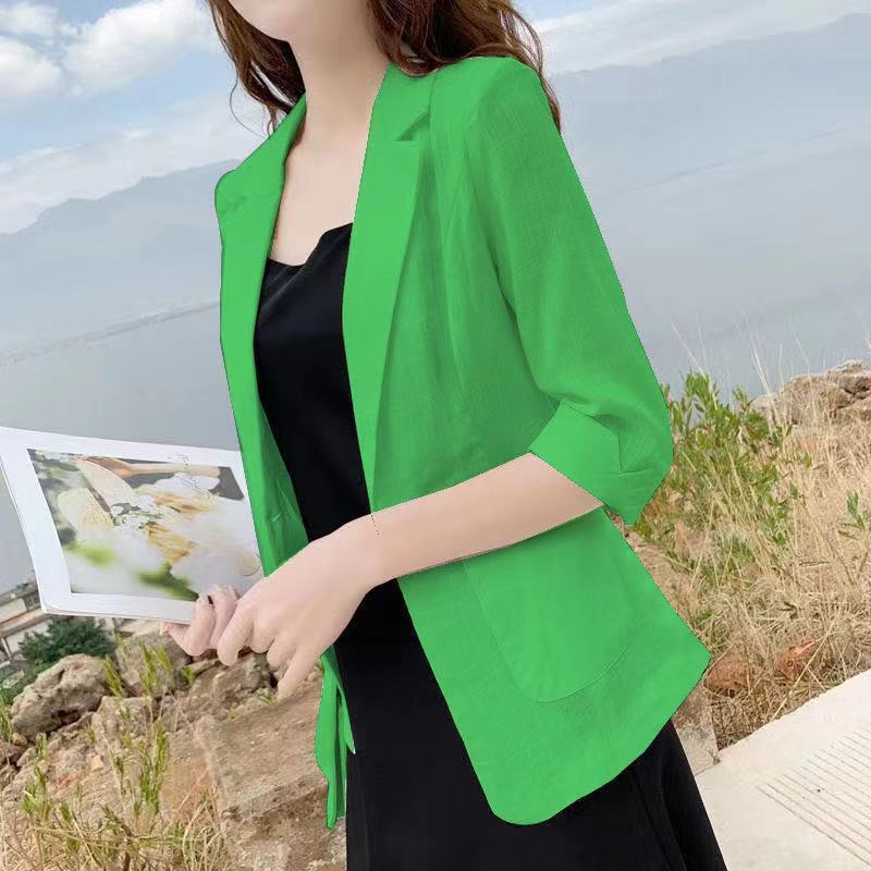 Blazer de Verão Candy Colors Manga 3/4