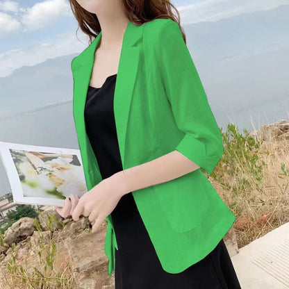 Blazer de Verão Candy Colors Manga 3/4
