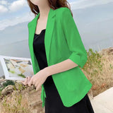 Blazer de Verão Candy Colors Manga 3/4