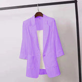 Blazer de Verão Candy Colors Manga 3/4