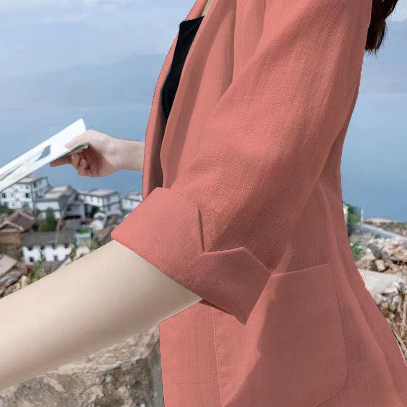 Blazer de Verão Candy Colors Manga 3/4