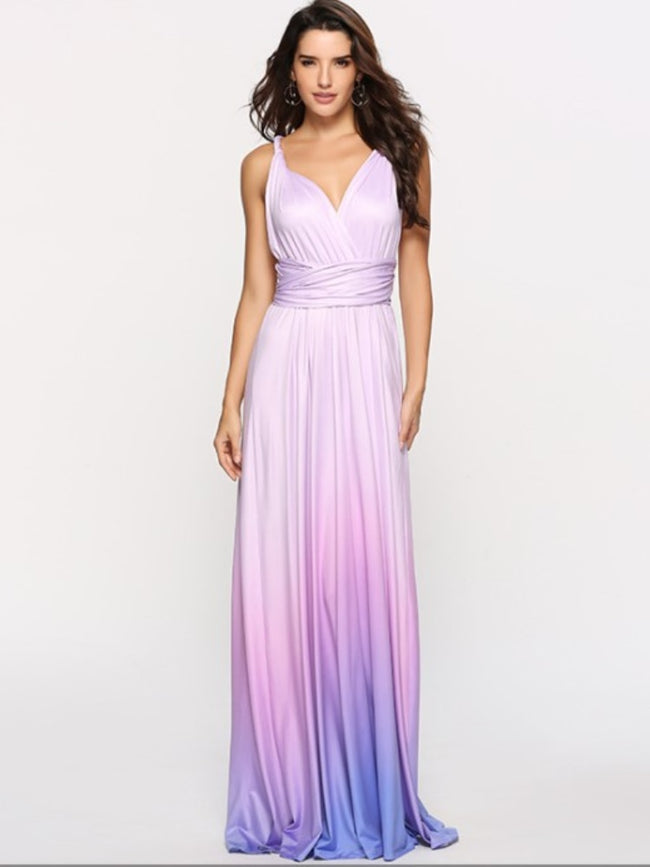 Vestido Longo Festa Infinity Amarra es Degrad Loja Style Me