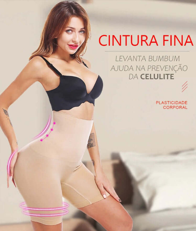 Cinta bermuda modeladora creme