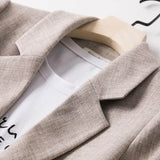 Blazer Longo Botão Manga Listrada alfaiataria