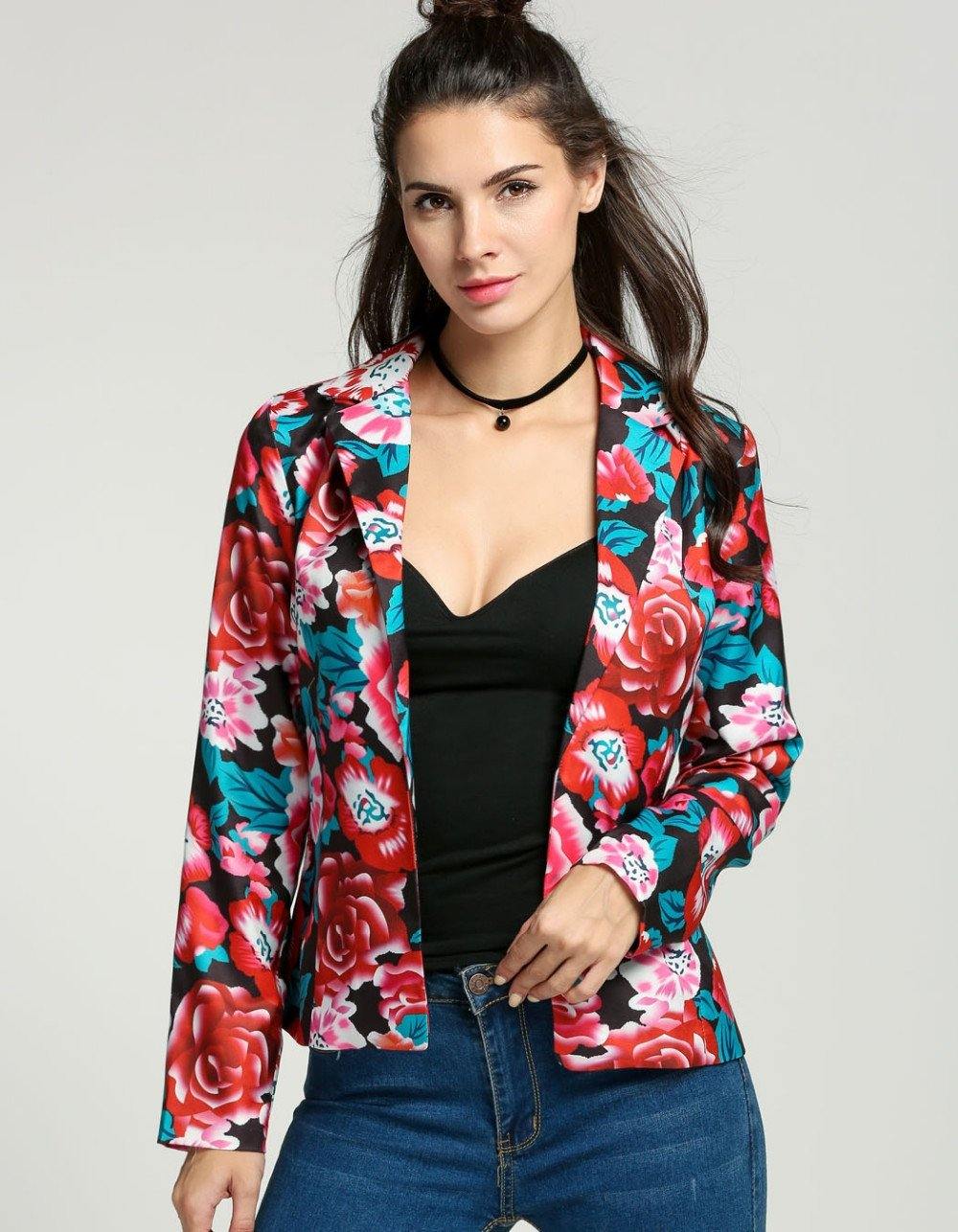 Blazer Floral Vermelho