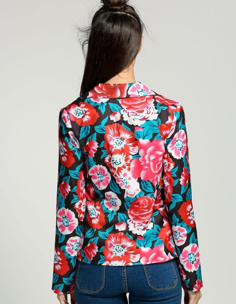 Blazer Floral Vermelho