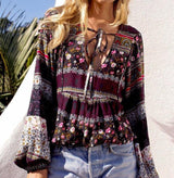 Blusa Western Boho Estampada - Loja Style Me