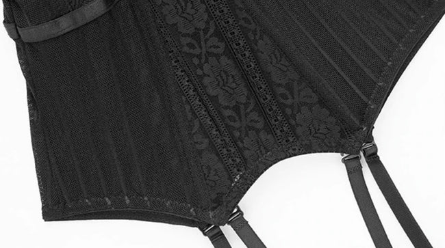 Corset de Renda Strappy c-Cinta-Liga - Loja Style Me