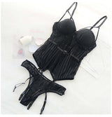 Corset de Renda Strappy c/ Cinta-Liga
