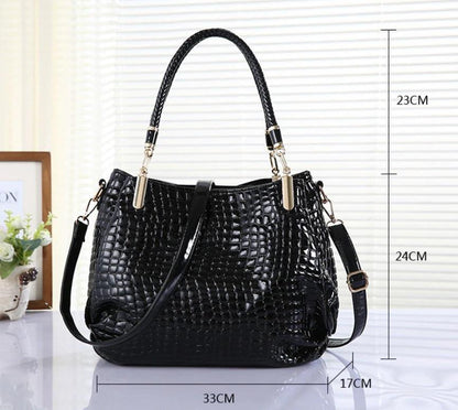 Bolsa De Ombro Vinil Croco - Loja Style Me