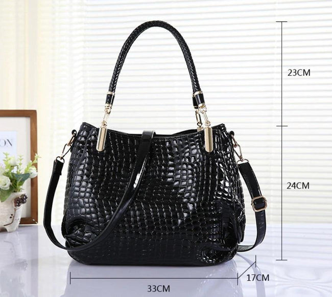 Bolsa De Ombro Vinil Croco - Loja Style Me