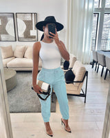 Calça Jogger Couro Eco Cores