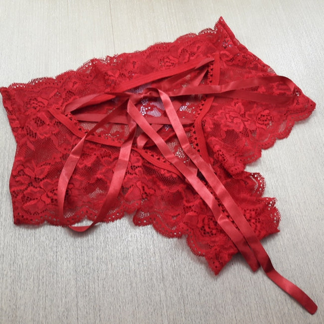 Calcinha de Renda Cintura Alta c-Laço - Loja Style Me
