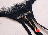 Calcinha Erótica Vazada sexy detalhes Coração