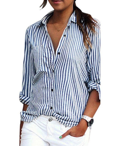 Camisa Social Listrada Oxford