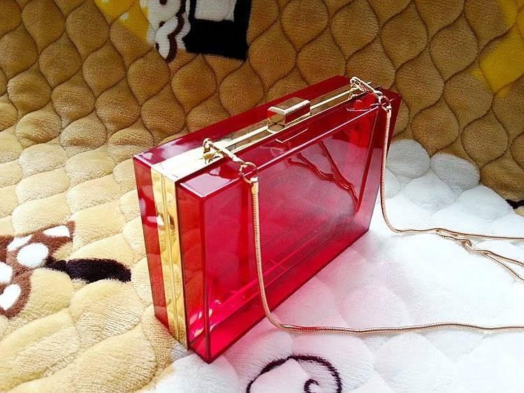 Bolsa Clutch de Acrílico Transparente
