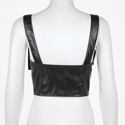 Colete-corset Couro Eco Rock