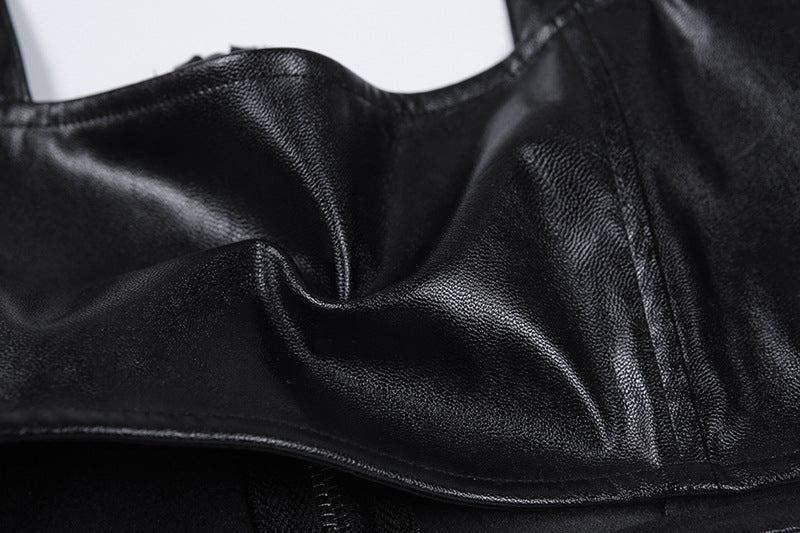 Colete-corset Couro Eco Rock - Loja Style Me