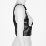 Colete-corset Couro Eco Rock