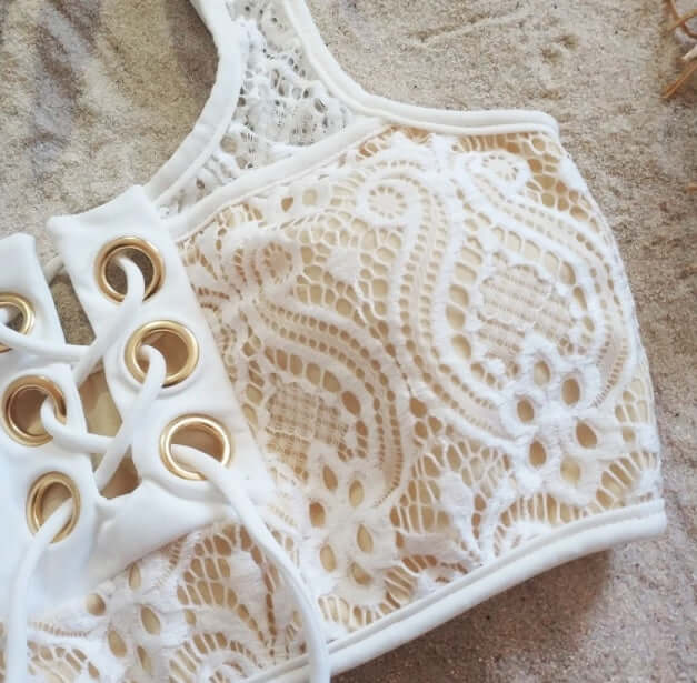 Conjunto Feminino Trançado de Renda