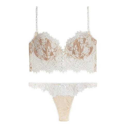 conjunto lingerie magnific de renda  bralette sensual branco