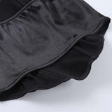 corpete de cetim cropped tomara que caia corset corselete blusa reforçado barbatana plástica decote sensual sexy festa luxo brilhante brilhoso elegante verão preto