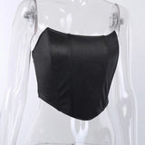 corpete de cetim cropped tomara que caia corset corselete blusa reforçado barbatana plástica decote sensual sexy festa luxo brilhante brilhoso elegante verão preto