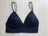 Cropped Bralette de Suede