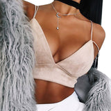 Cropped Bralette de Suede