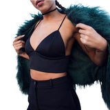 Cropped Bralette de Suede