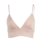 Cropped Bralette de Suede