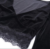 Cropped Gótico de Veludo c- Renda - Loja Style Me