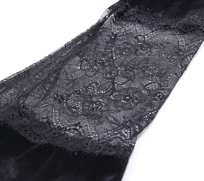Cropped Gótico de Veludo c- Renda - Loja Style Me