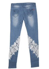 Calça Jeans c/Renda LO8523