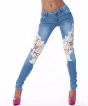 Calça Jeans c/Renda LO8523