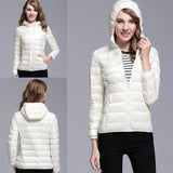 Jacqueta Puffer c/Capuz ultra leve branco