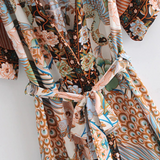 Kimono Oriental Boêmio Longo com Faixa
