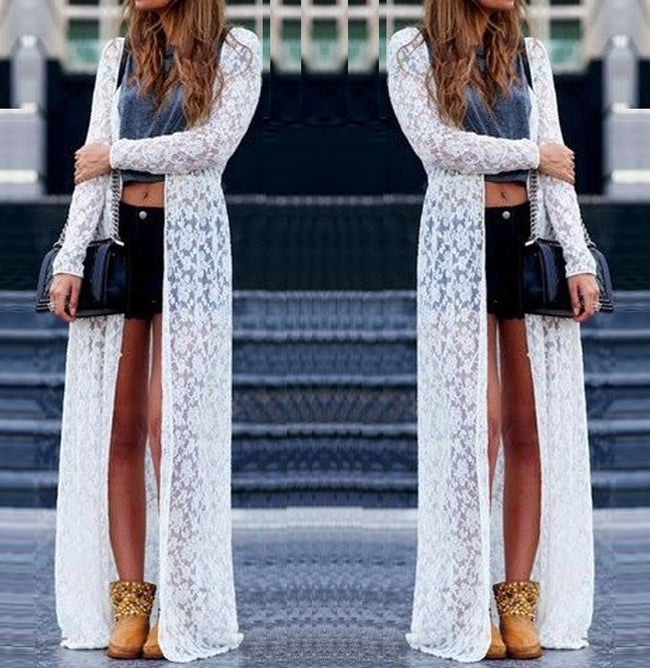 Kimono Longo de Renda LO8237