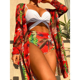 Kit Biquíni Estampado Hot Pants + Kimono Curto de Manga 2, P, M, G, GG