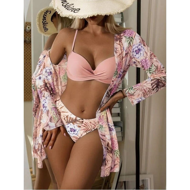 Biquini com sales kimono