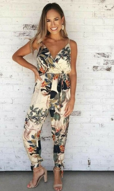 Macacão Estampado Floral Alcinha
